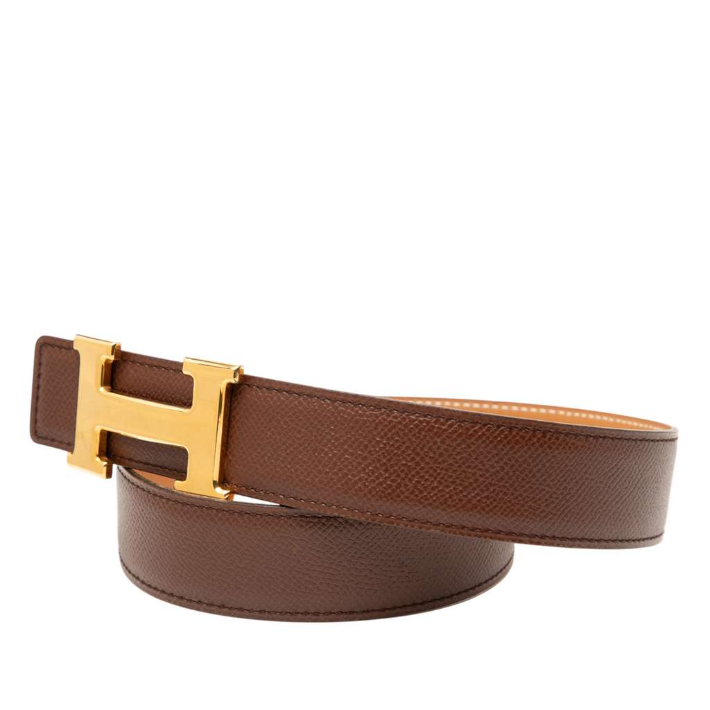 Hermès Epsom and Box Calf Constance H Reversible Belt - 2