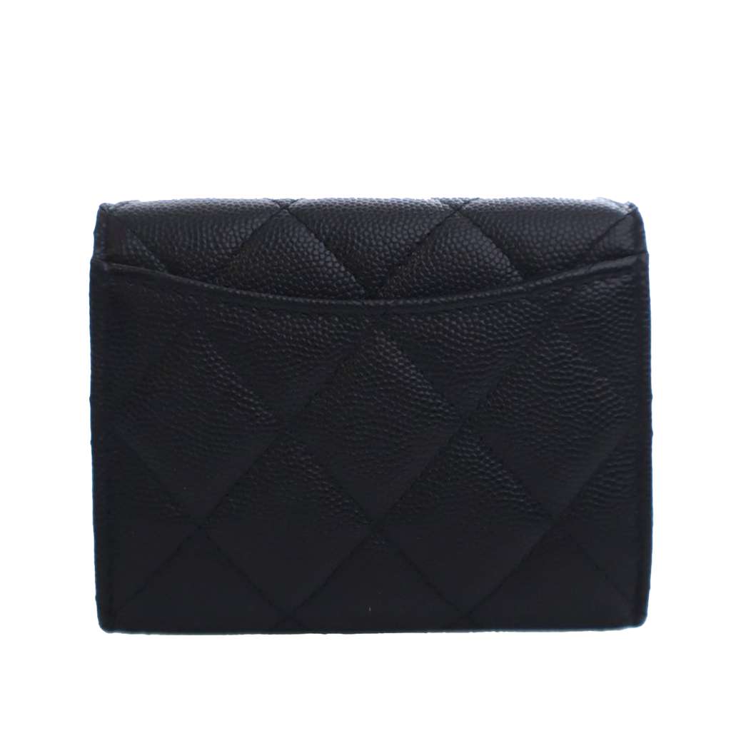 Chanel CC Quilted Caviar Flap Card Holder On Chain - 4