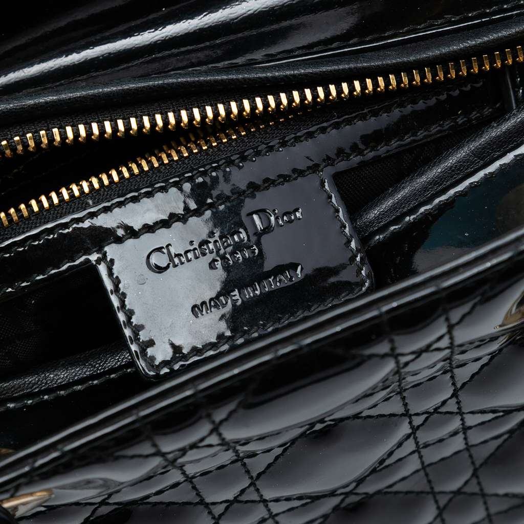 Dior Medium Patent Cannage Lady Dior - 5