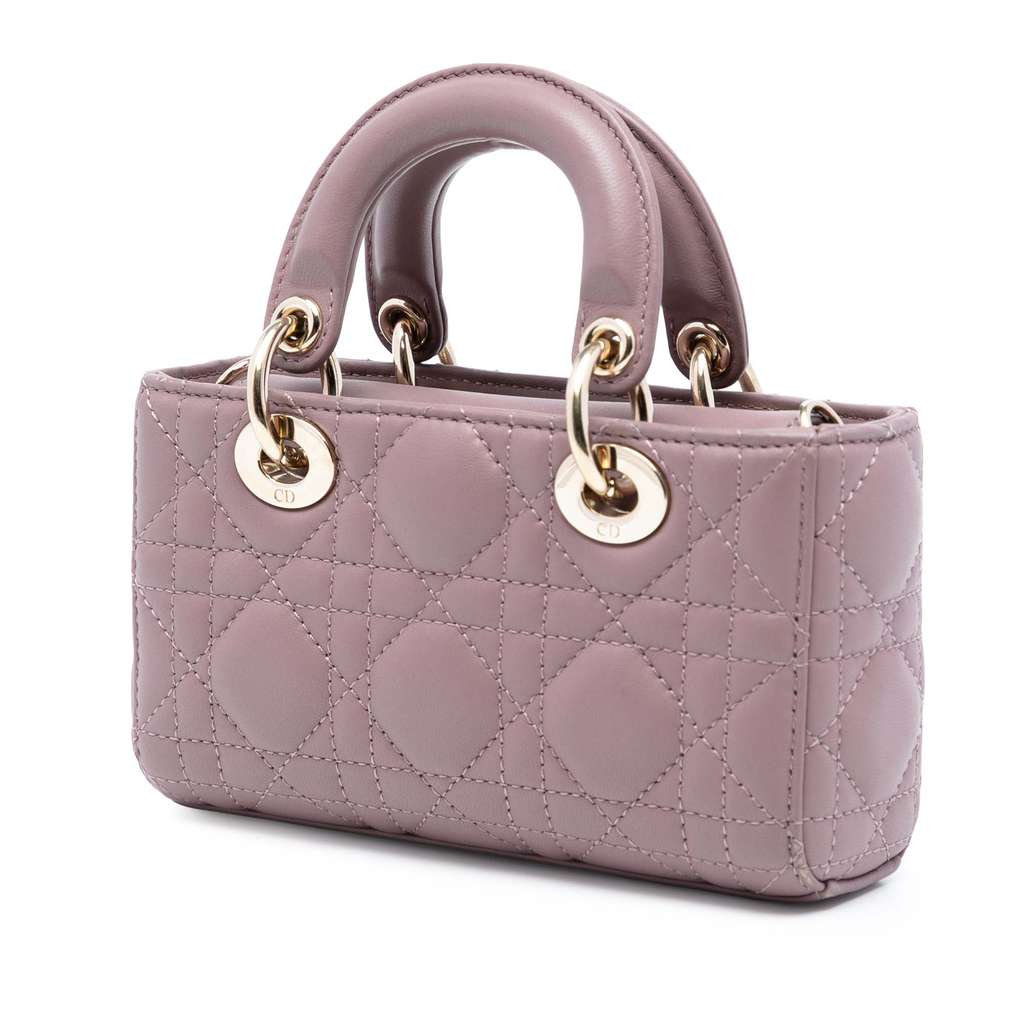 Dior Micro Lambskin Cannage Lady D Joy - 2