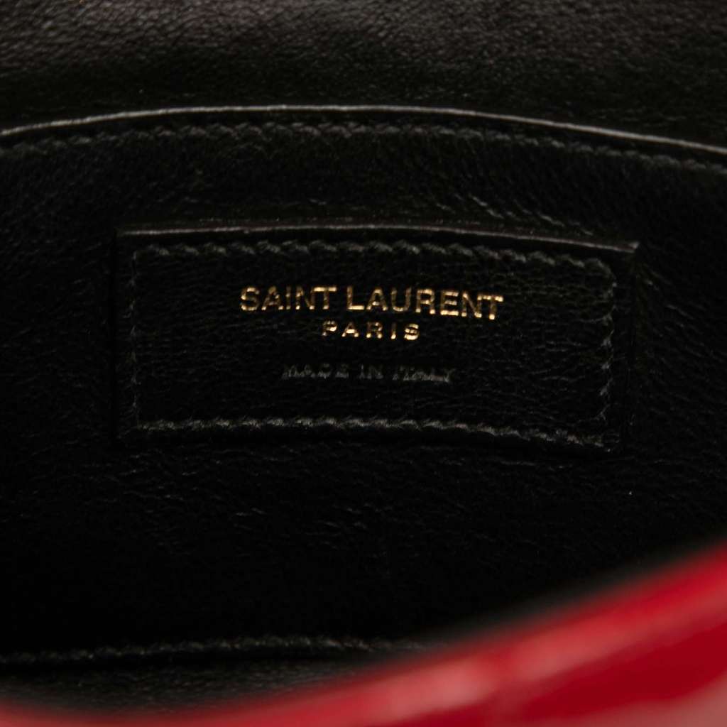 Saint Laurent Small Patent Monogram Vicky Chain Bag - 5