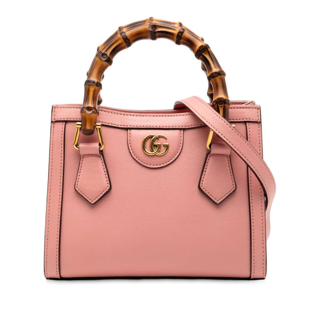 Gucci Mini Calfskin Bamboo Diana Satchel