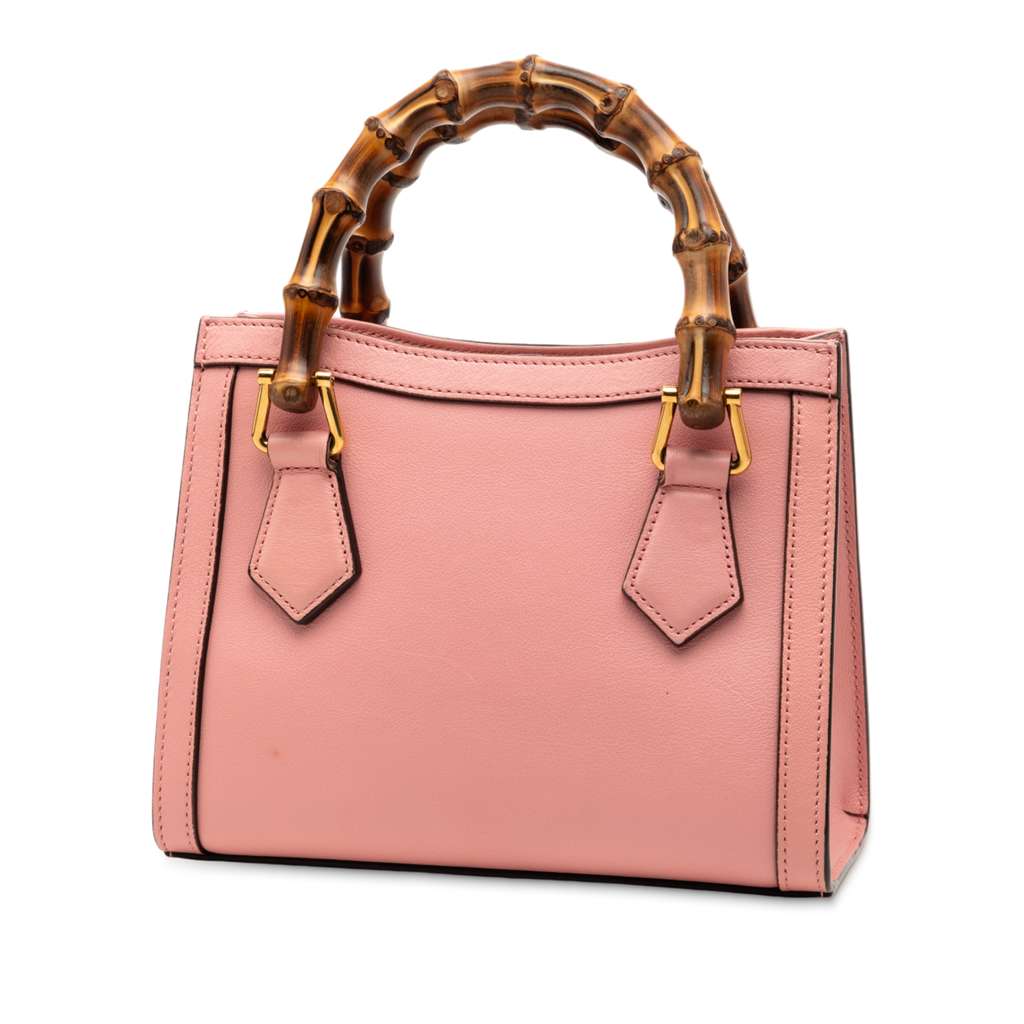 Gucci Mini Calfskin Bamboo Diana Satchel - 2