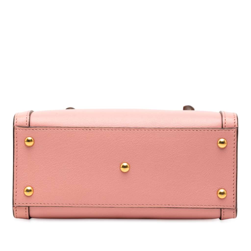 Gucci Mini Calfskin Bamboo Diana Satchel - 3