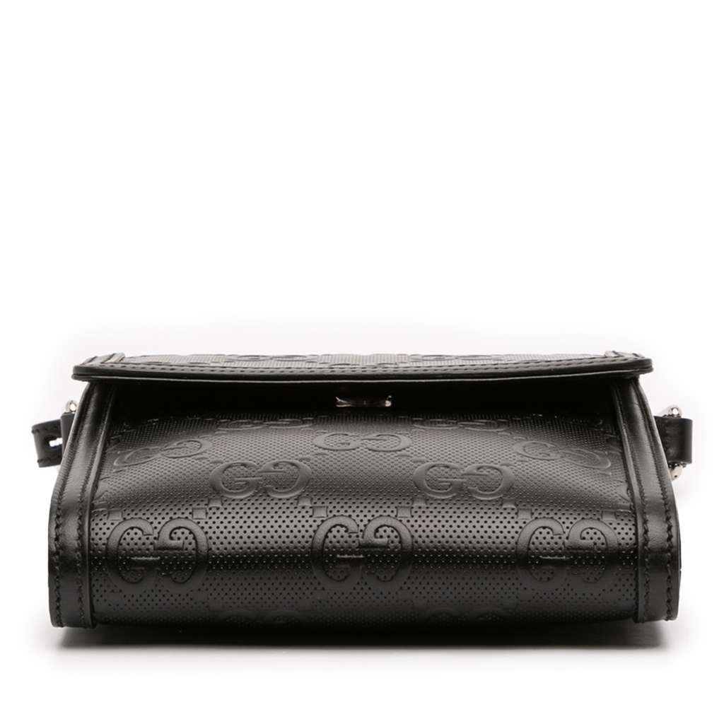 Gucci GG Embossed Leather Flap Crossbody - 3