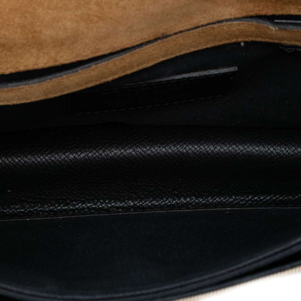 Burberry Small Leather and House Check Canvas Derby Macken Crossbody - 4