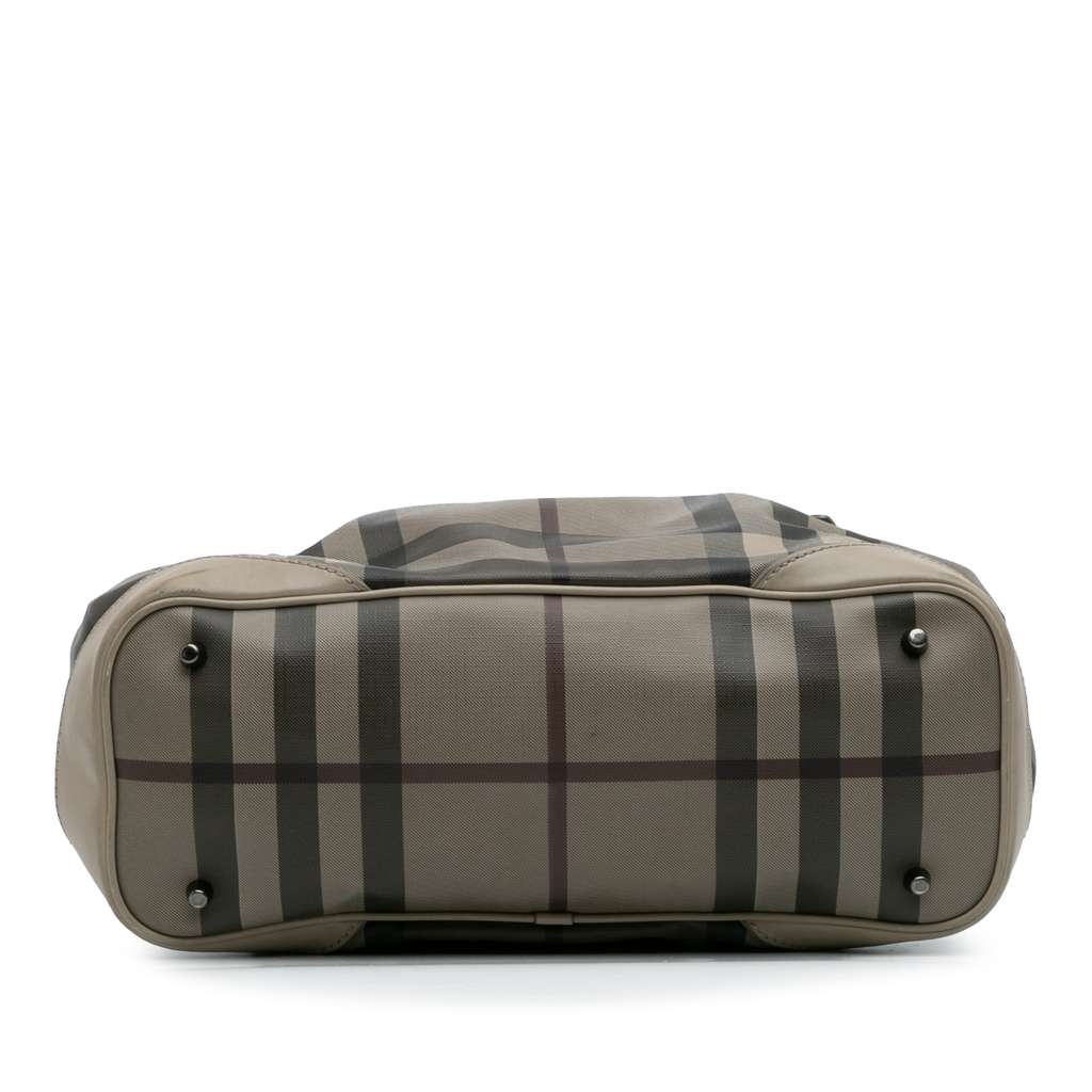 Burberry Smoke Check Coated Canvas Heathcliff Satchel - 3