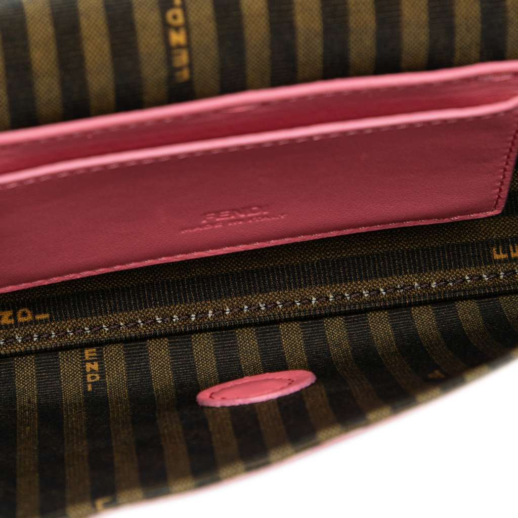 Fendi Satin Phone Pouch Baguette Satchel - 4