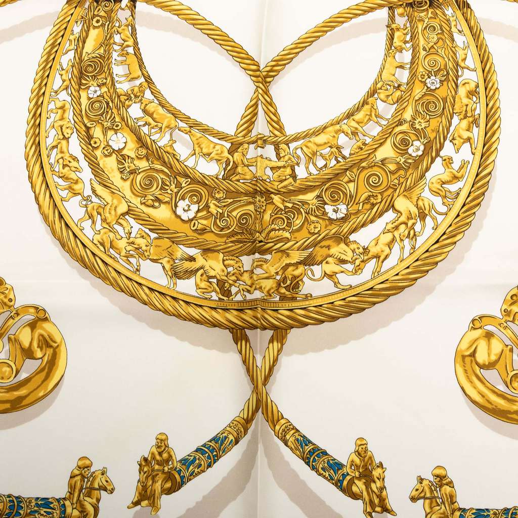 Hermès Les Cavaliers d Or Silk Scarf - 5
