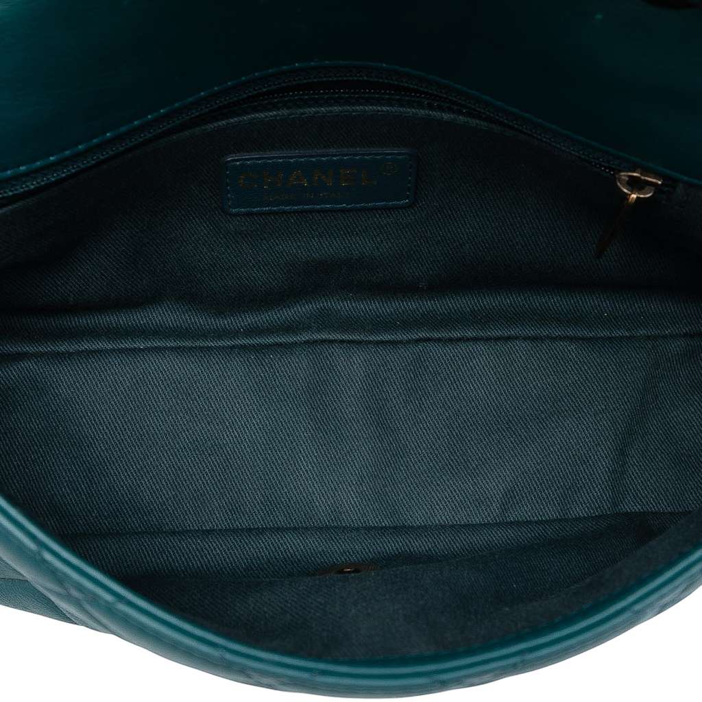 Chanel CC Quilted Lambskin East West Single Flap - 4