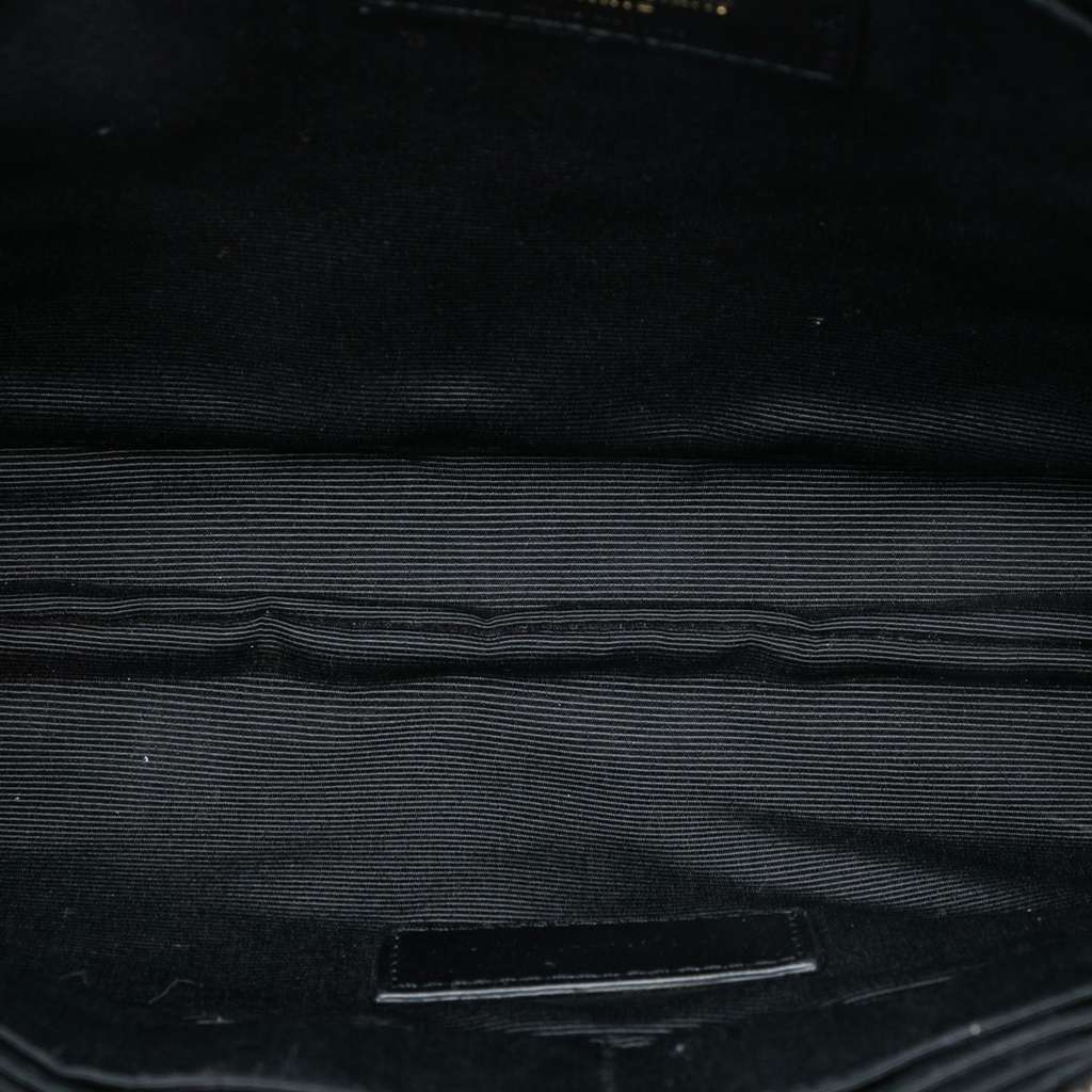 Saint Laurent Quilted Chevron Leather Monogram Document Holder - 4