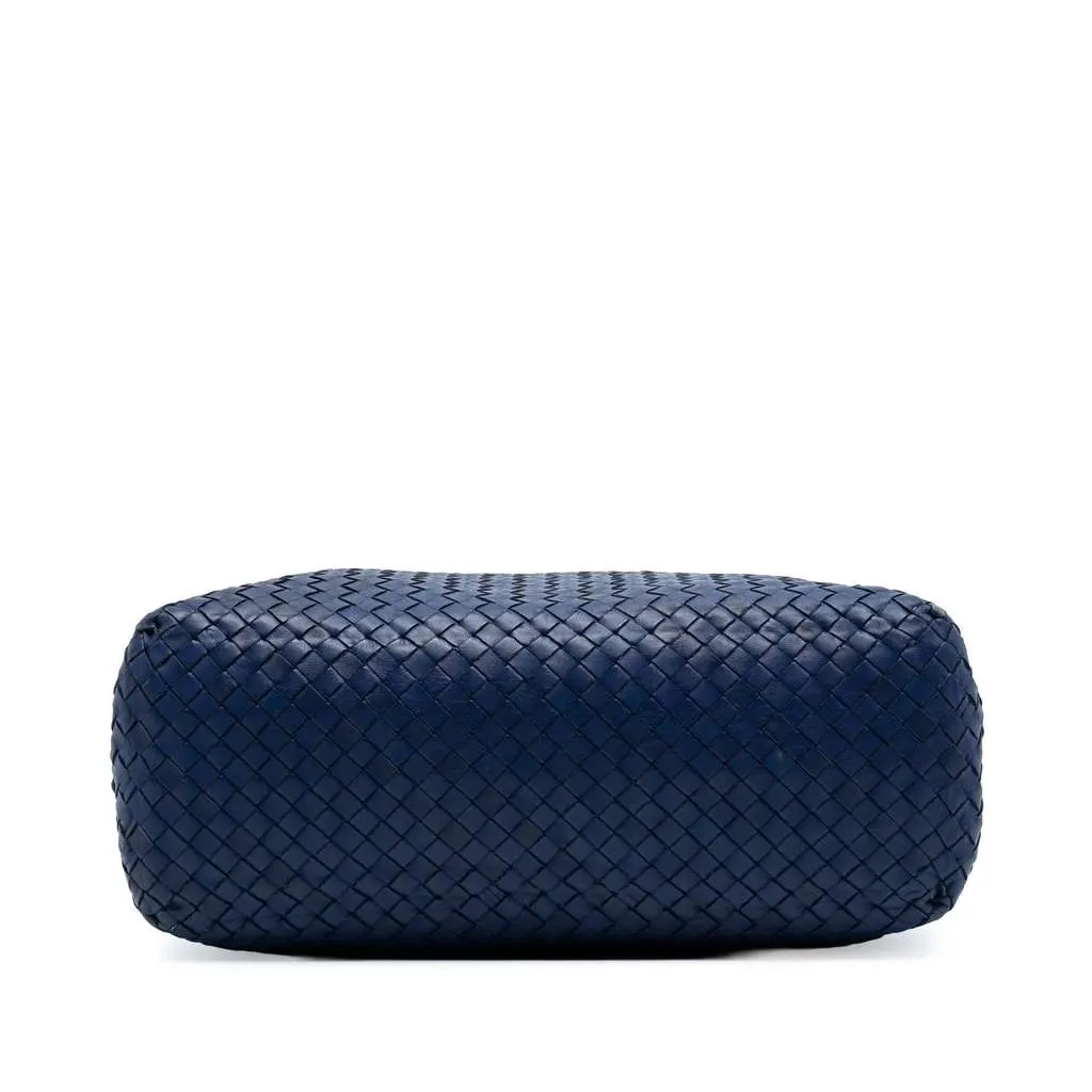 Bottega Veneta Nappa Intrecciato Belt Strap Tote Blue Leather Good - Inside View