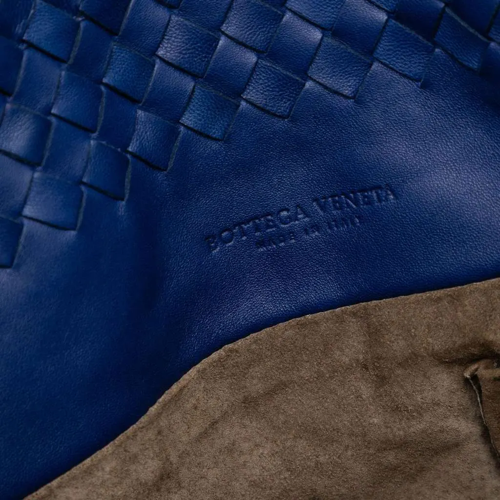 Bottega Veneta Nappa Intrecciato Belt Strap Tote Blue Leather Good - Box View