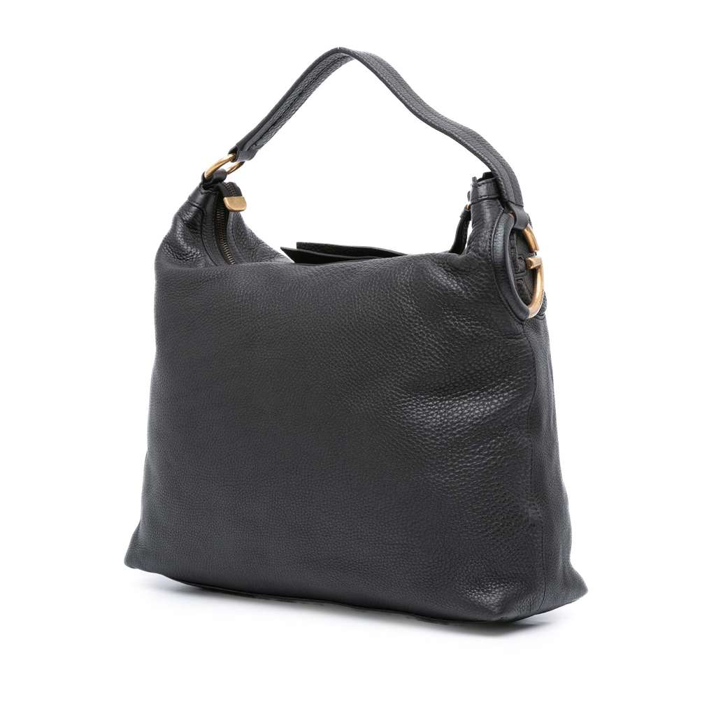 Gucci Pebbled Calfskin Twill Hobo - 2