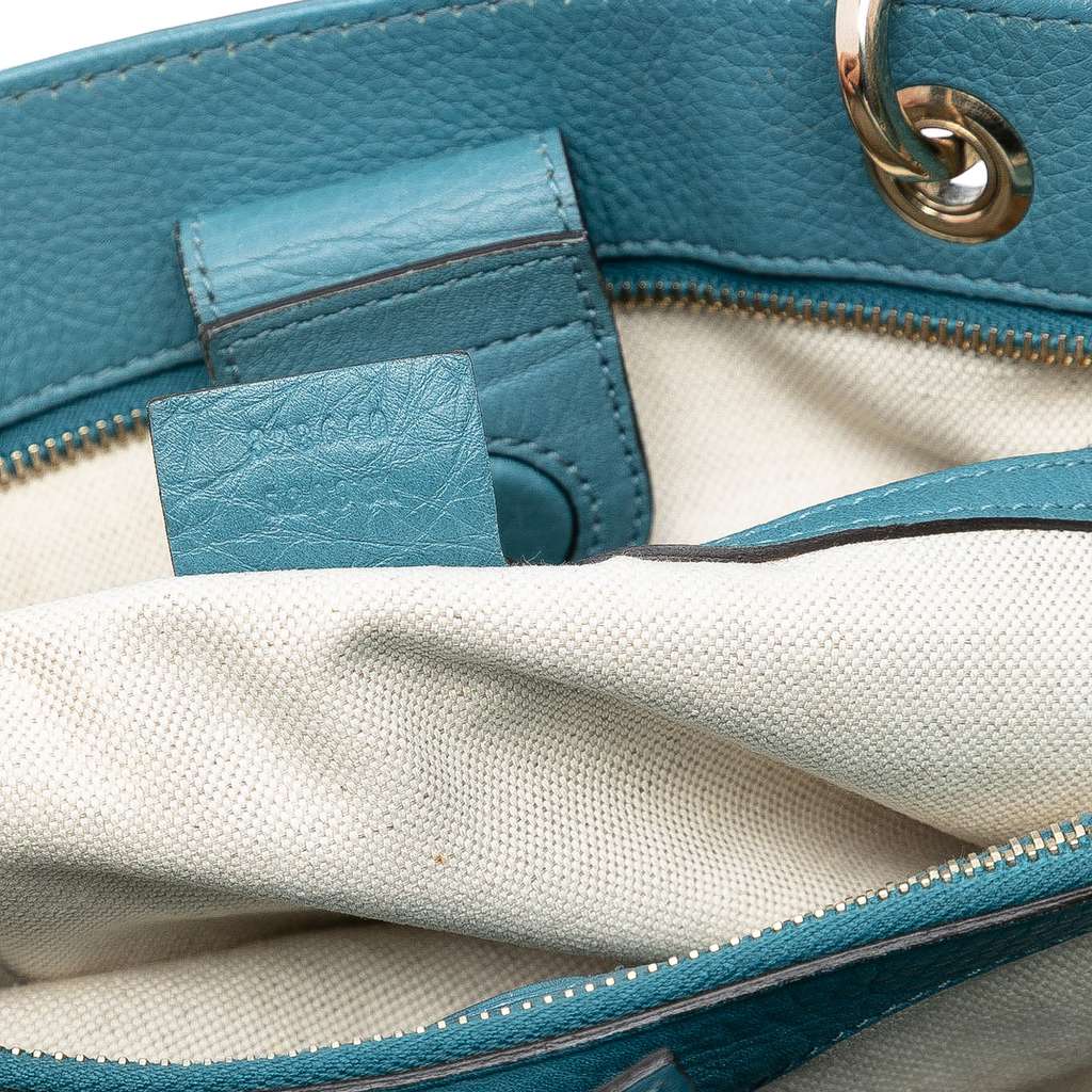 Gucci Medium Calfskin Bamboo Shopper Satchel - 5