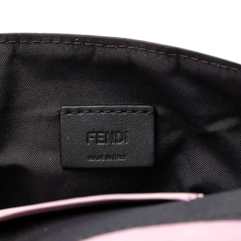 Fendi Mini Zucca Embossed Velvet Baguette Satchel Pink Velvet Very good - Box View