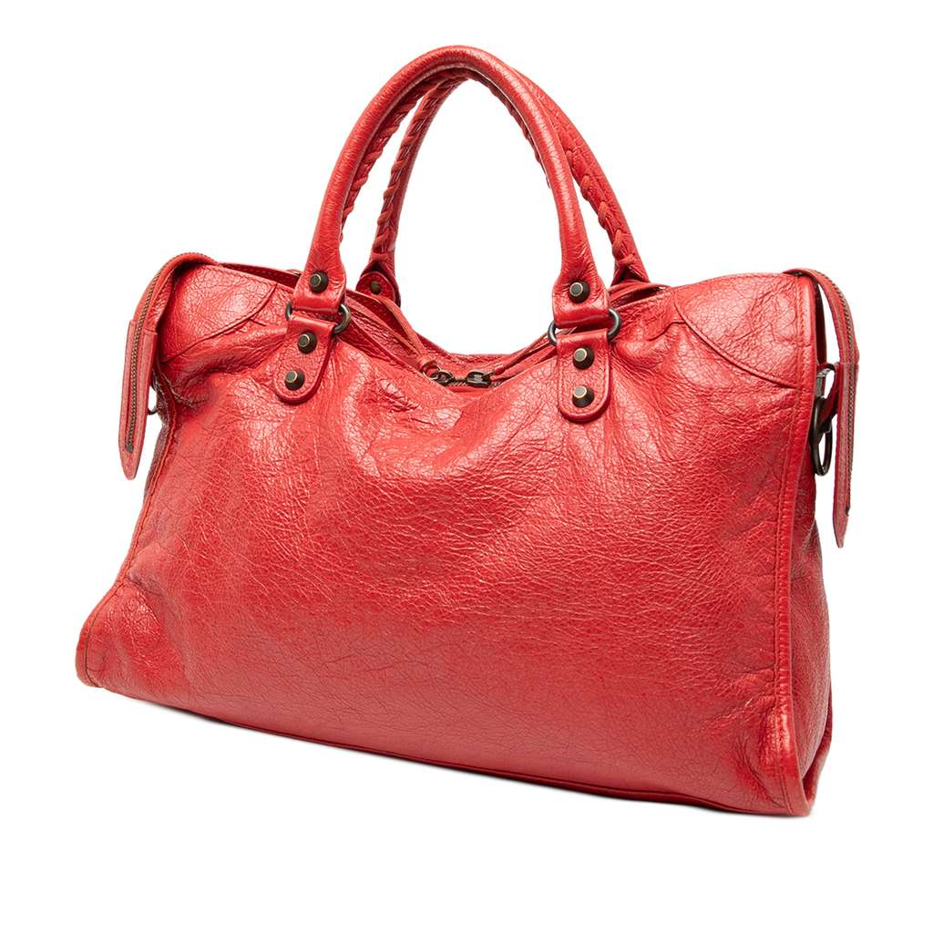 Balenciaga Lambskin Motocross Classic City Satchel - 2