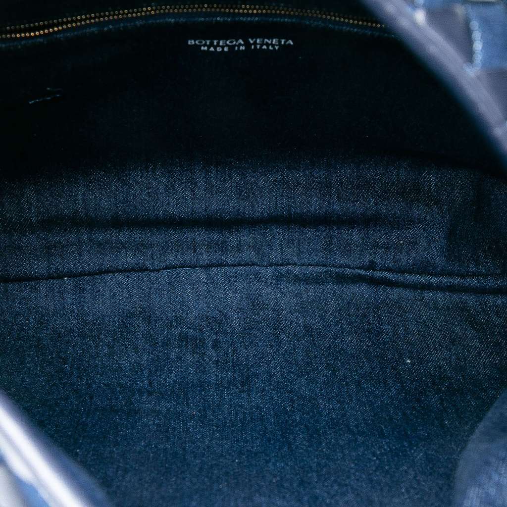 Bottega Veneta Large Calfskin and Denim Intrecciato Hop Hobo - 4