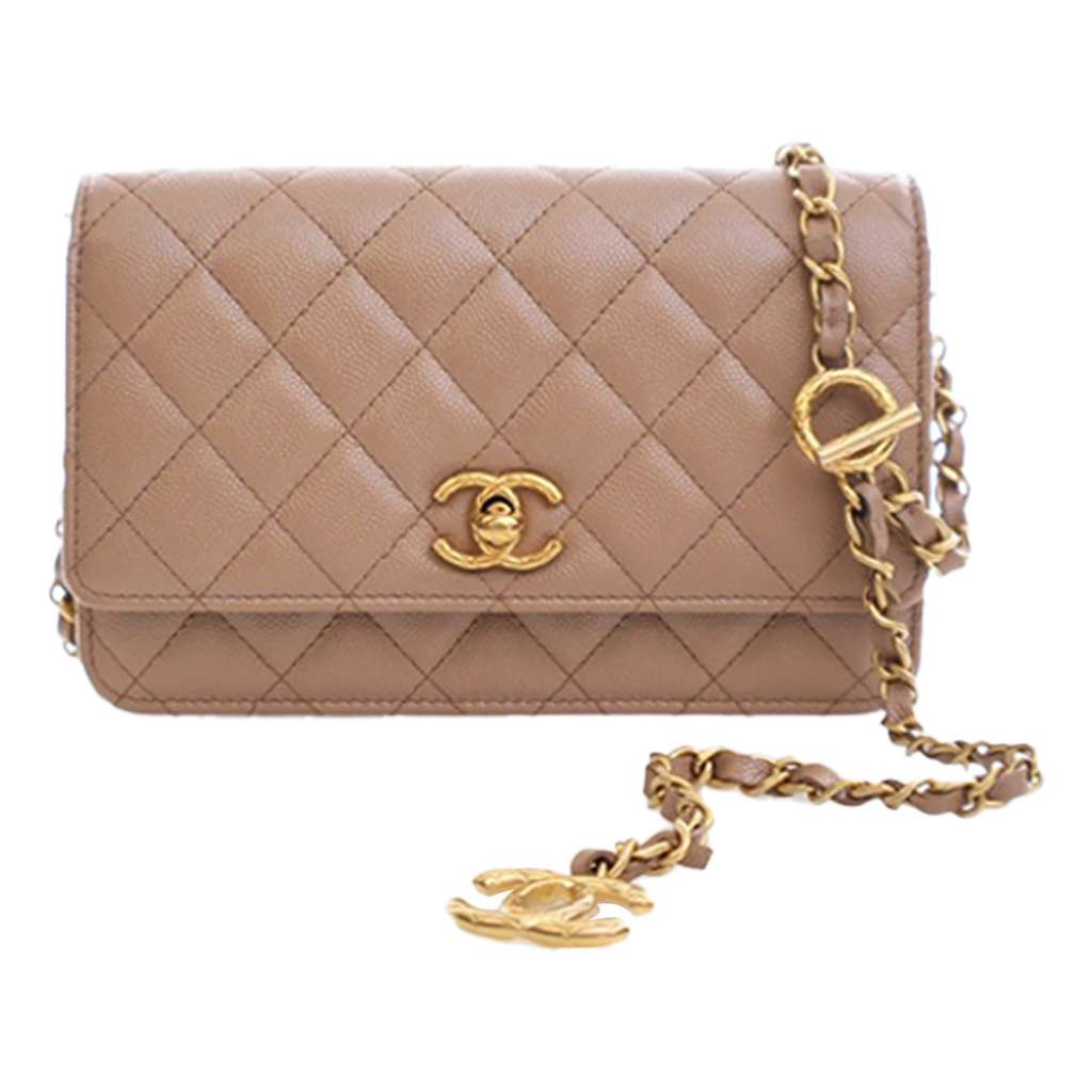 Chanel CC Quilted Caviar Wallet on Chain - 2