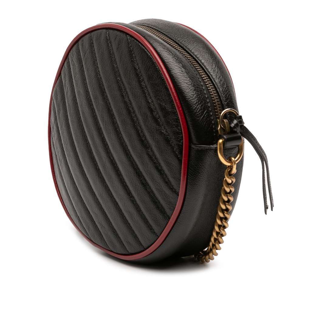 Gucci Mini GG Marmont Matelasse Leather Torchon Round Crossbody - 2