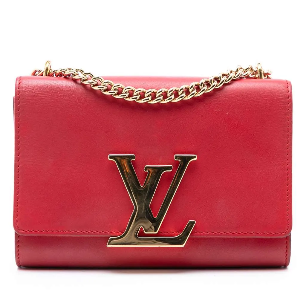 Louis Vuitton Leather Louise Chain MM Red Leather Very good - Front View