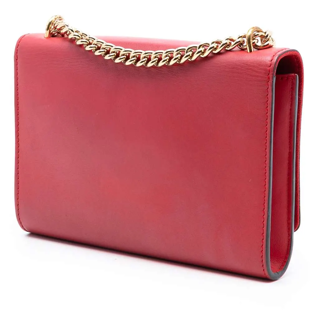Louis Vuitton Leather Louise Chain MM Red Leather Very good - Back View