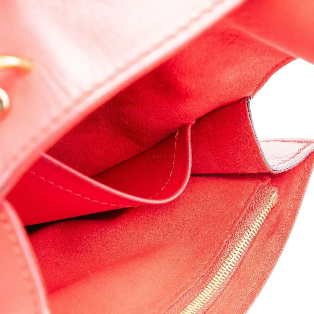 Louis Vuitton Leather Louise Chain MM Red Leather Very good - Box View