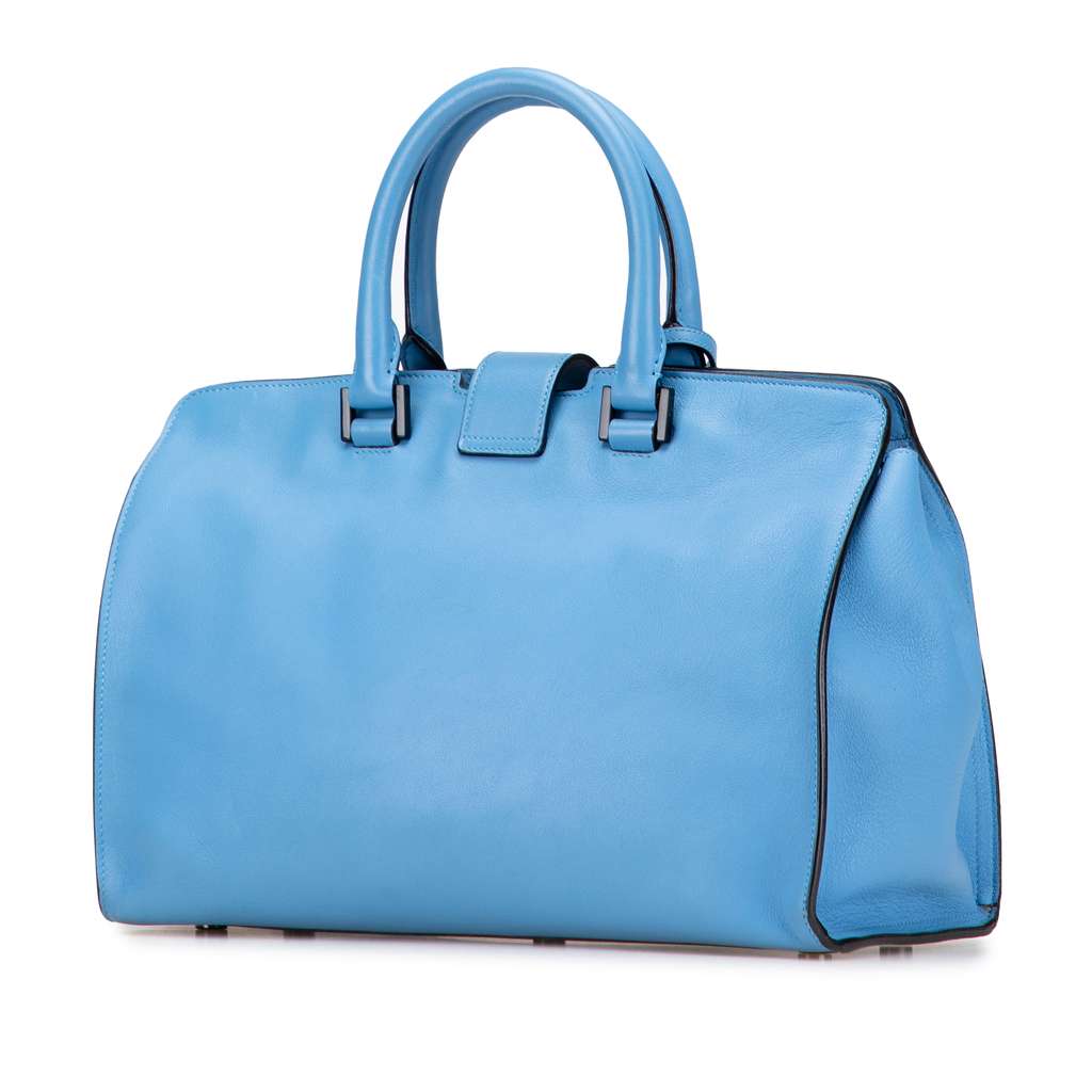 Saint Laurent Small Leather Monogram Cabas Satchel - 2