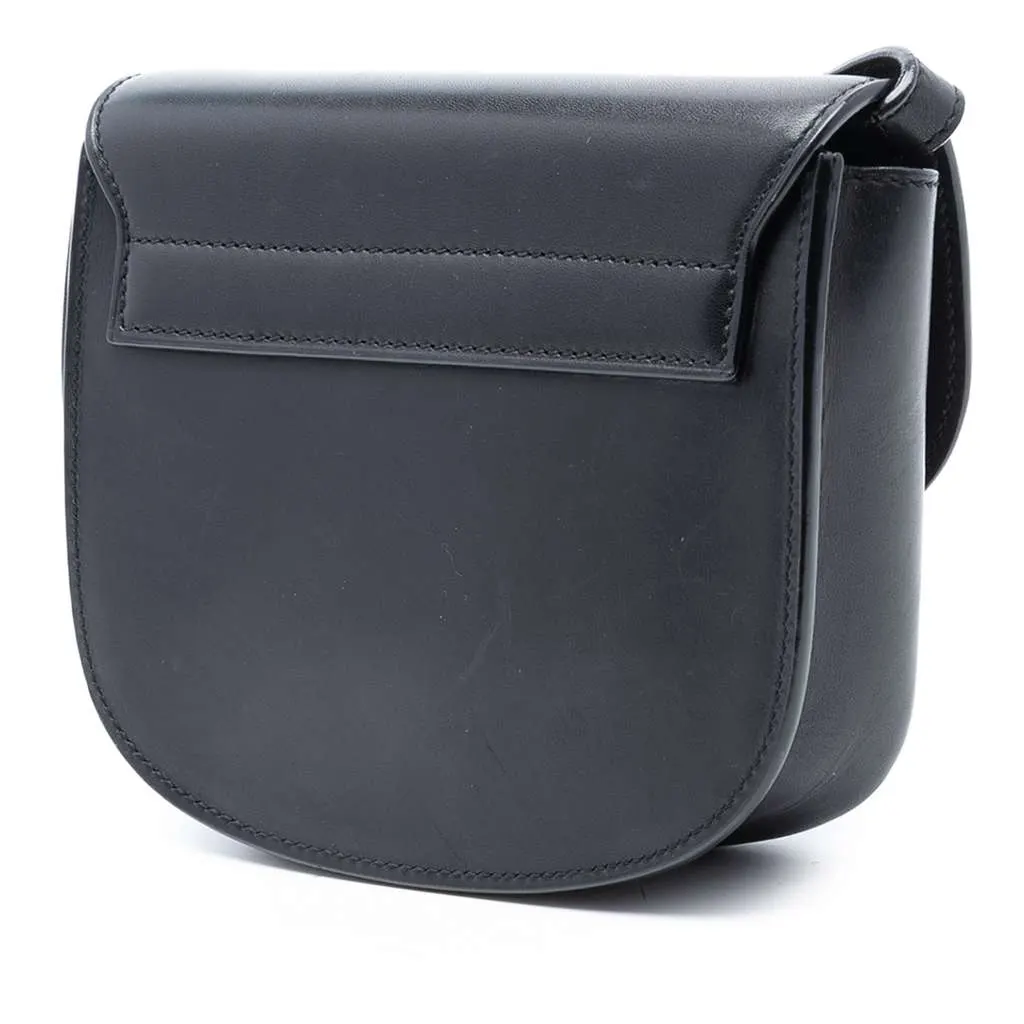 Saint Laurent Small Leather Monogram Kaia Crossbody Black Leather Good - Back View