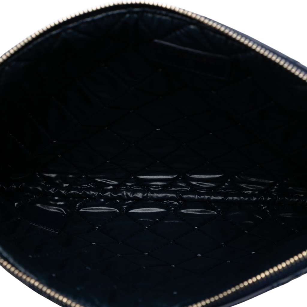 Chanel Medium Quilted Lambskin Double Stitch Tassel O Case Clutch - 4