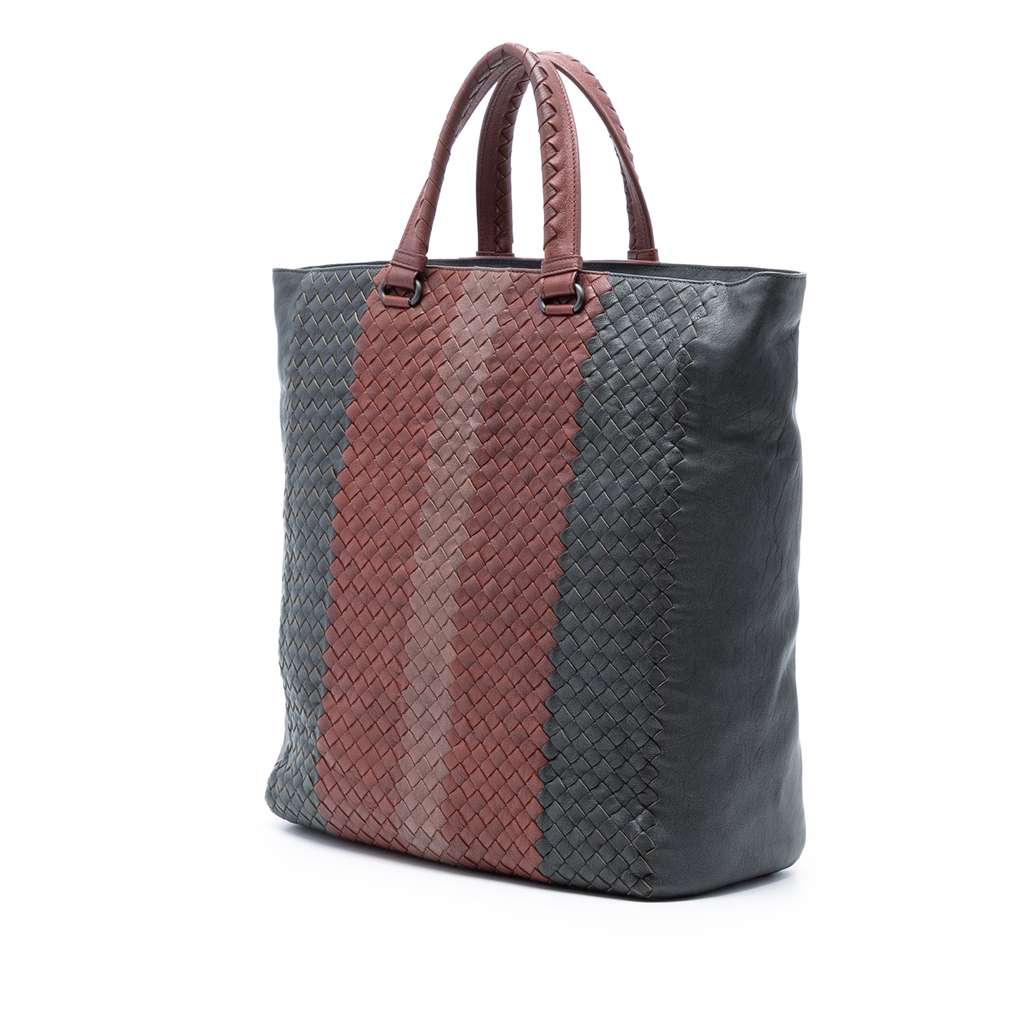 Bottega Veneta Tricolor Nappa Intrecciato Convertible Tote - 2