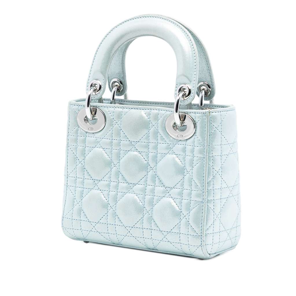Dior Mini Iridescent Lambskin Cannage Lady Dior - 2