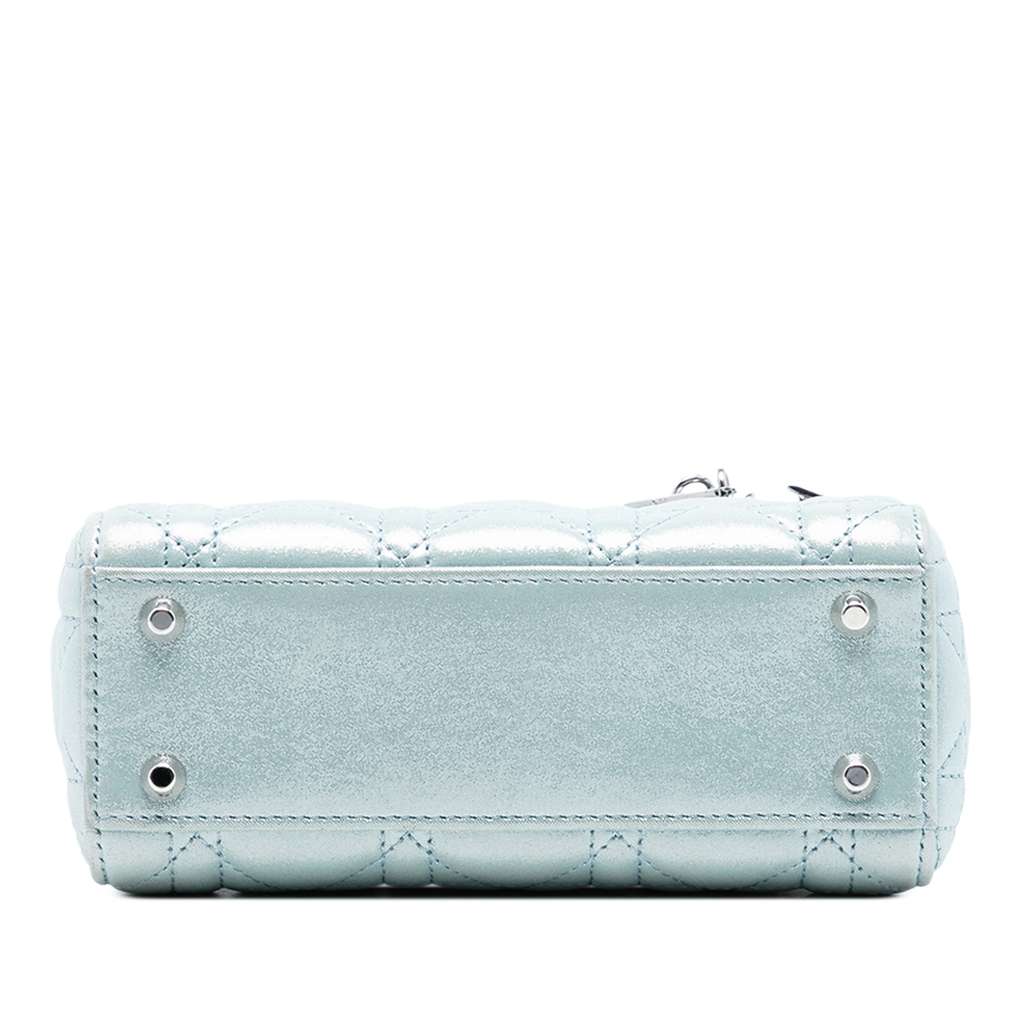 Dior Mini Iridescent Lambskin Cannage Lady Dior - 3