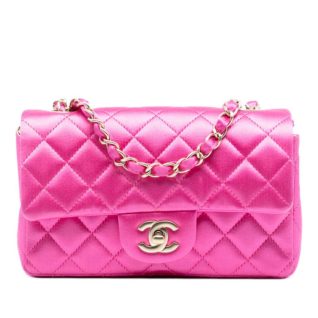 Chanel Mini Rectangular Classic Satin Single Flap