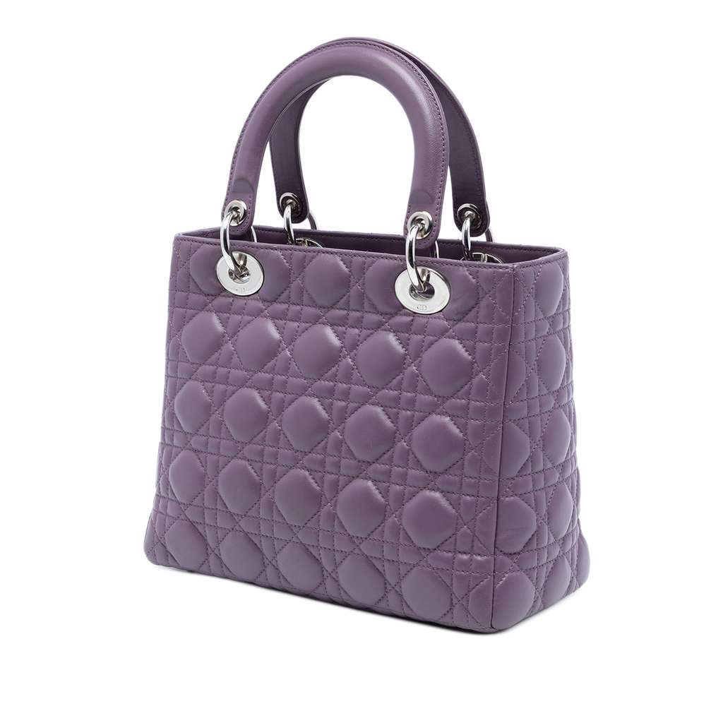 Dior Medium Lambskin Cannage Lady Dior - 2