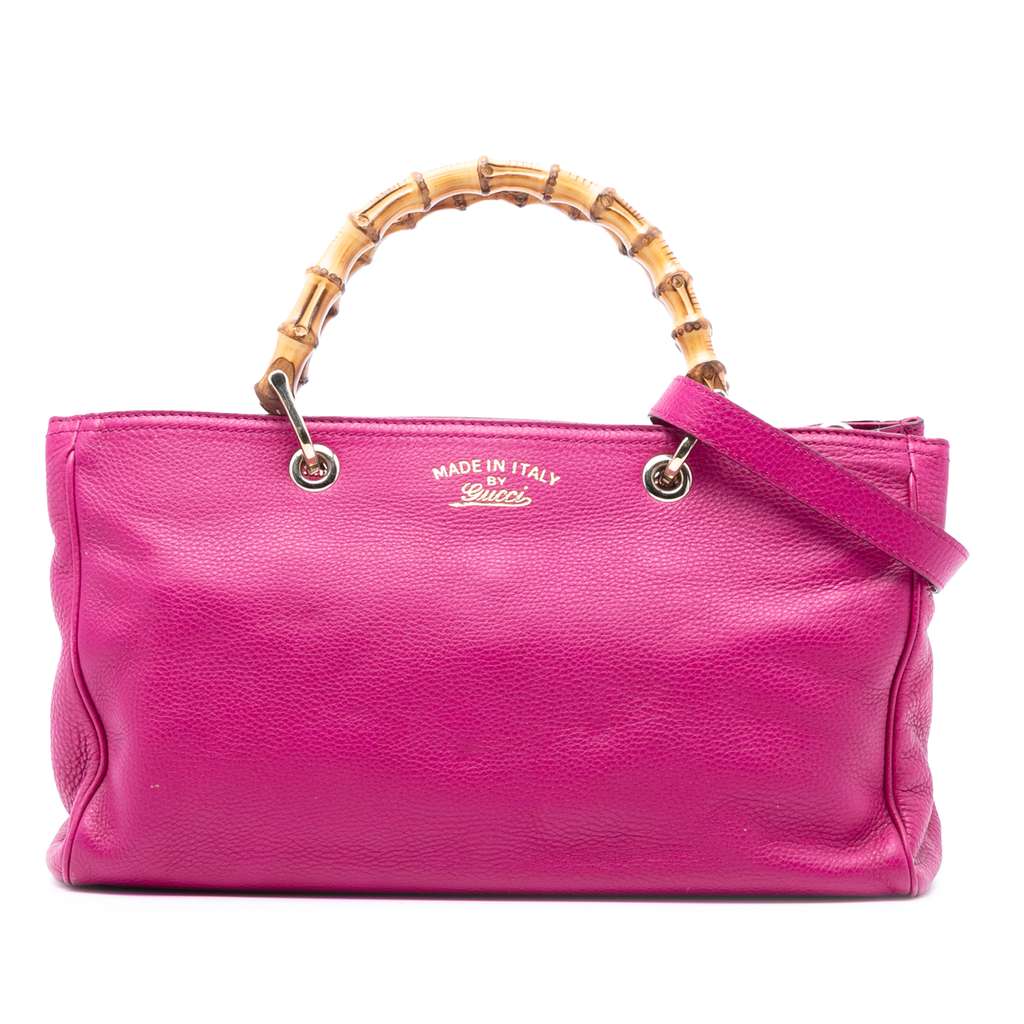 Gucci Medium Calfskin Bamboo Shopper Satchel