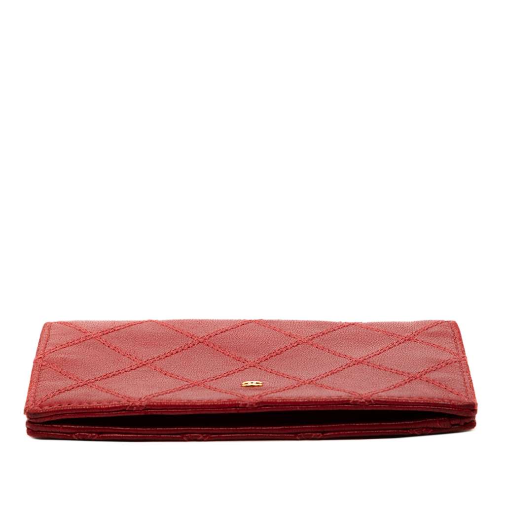 Chanel CC Quilted Calfskin Double Stitch Bifold Wallet - 3