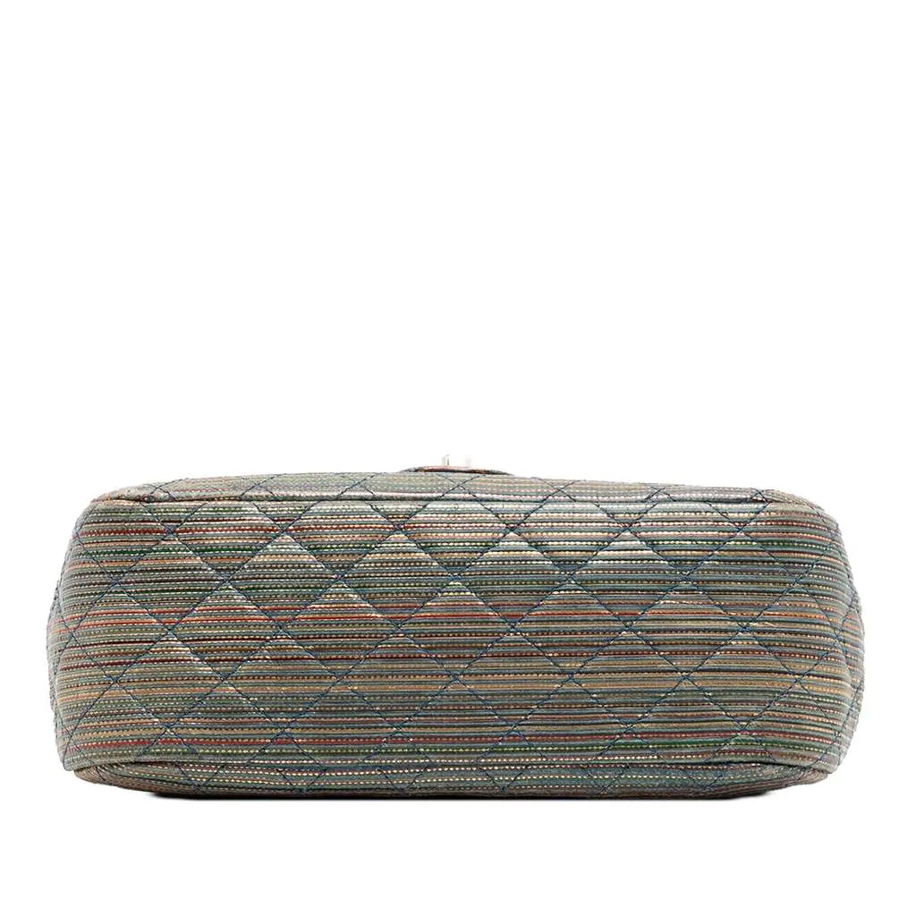 Chanel Paris Seoul Small Metallic Lambskin Striped Flap Gold Leather Very good - Inside View