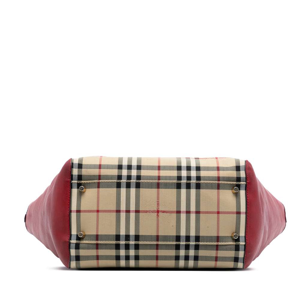 Burberry Small Haymarket Check Canvas and Leather Canterbury Tote - 3