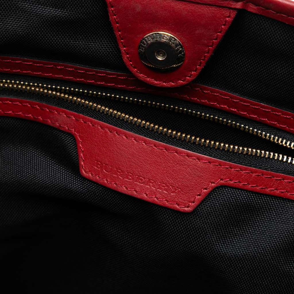 Burberry Small Haymarket Check Canvas and Leather Canterbury Tote - 5