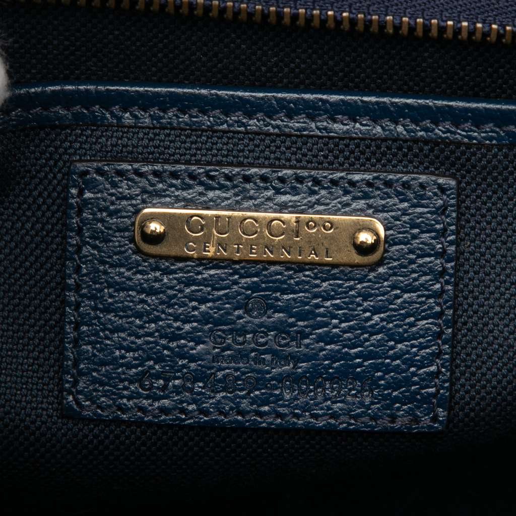 Gucci 100th Anniversary Medium GG Coated Canvas Kaleidoscope 1947 Bamboo Top Handle Bag - 5