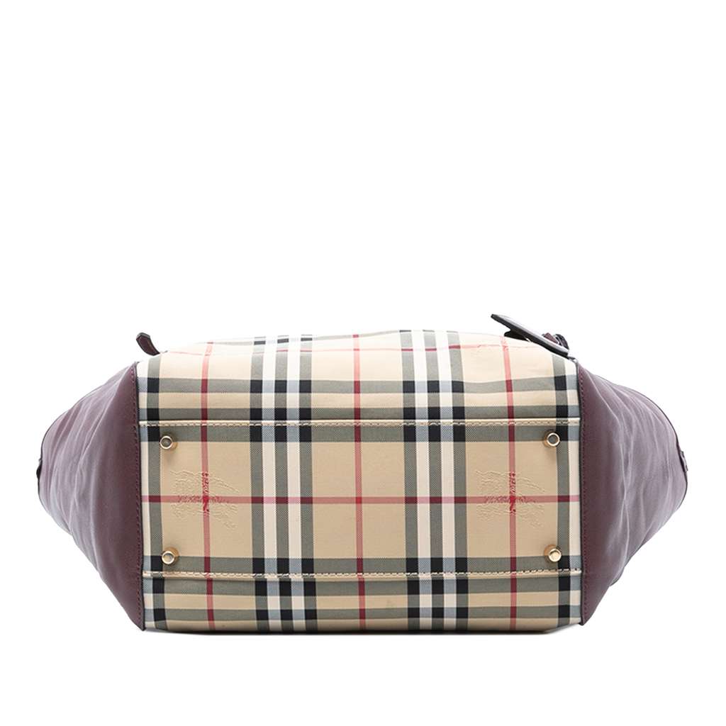 Burberry Small Haymarket Check Canvas and Leather Canterbury Tote - 3