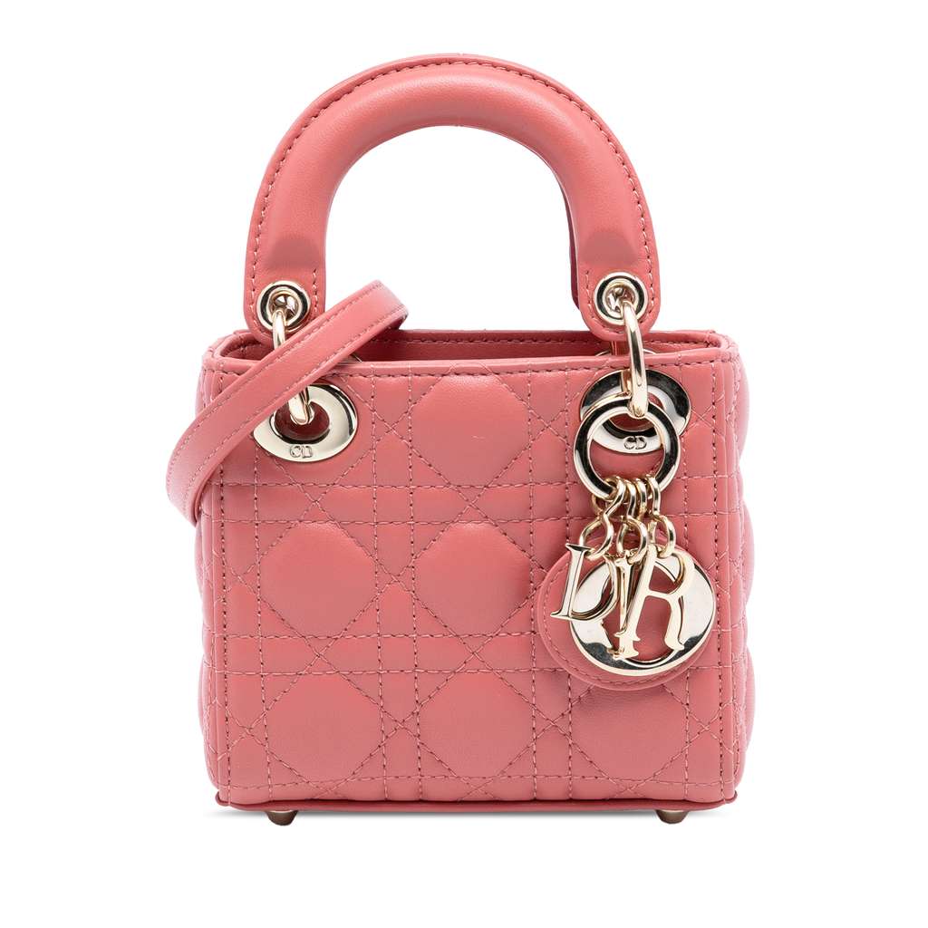 Dior Micro Lambskin Cannage Lady Dior