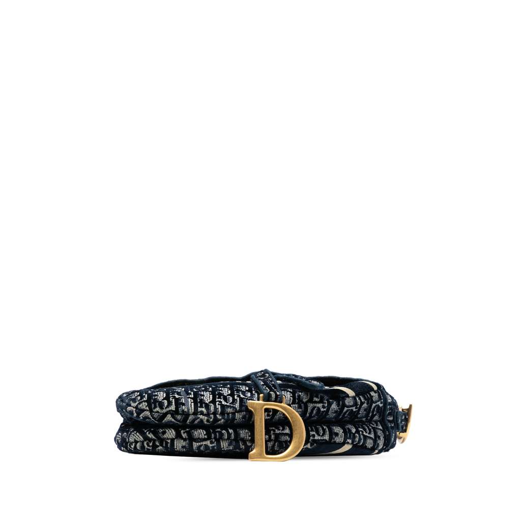 Dior Oblique Embroidered Velvet Saddle Bag - 3