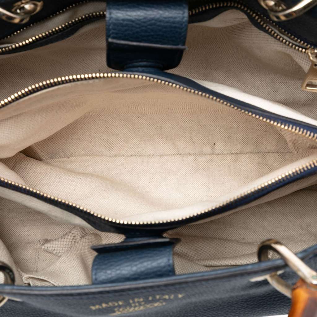 Gucci Medium Calfskin Bamboo Shopper Satchel - 4