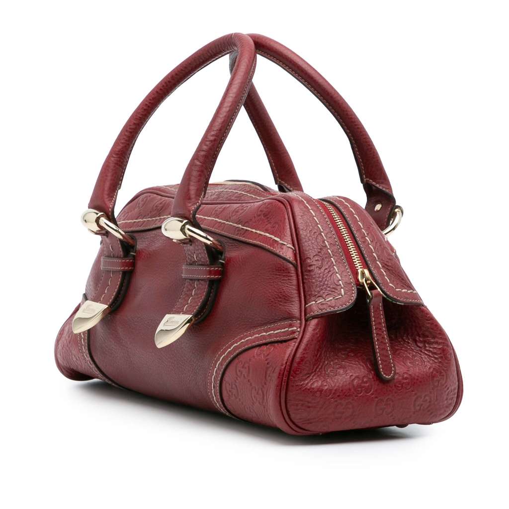 Gucci Guccissima Trimmed Leather Signoria Handbag - 2