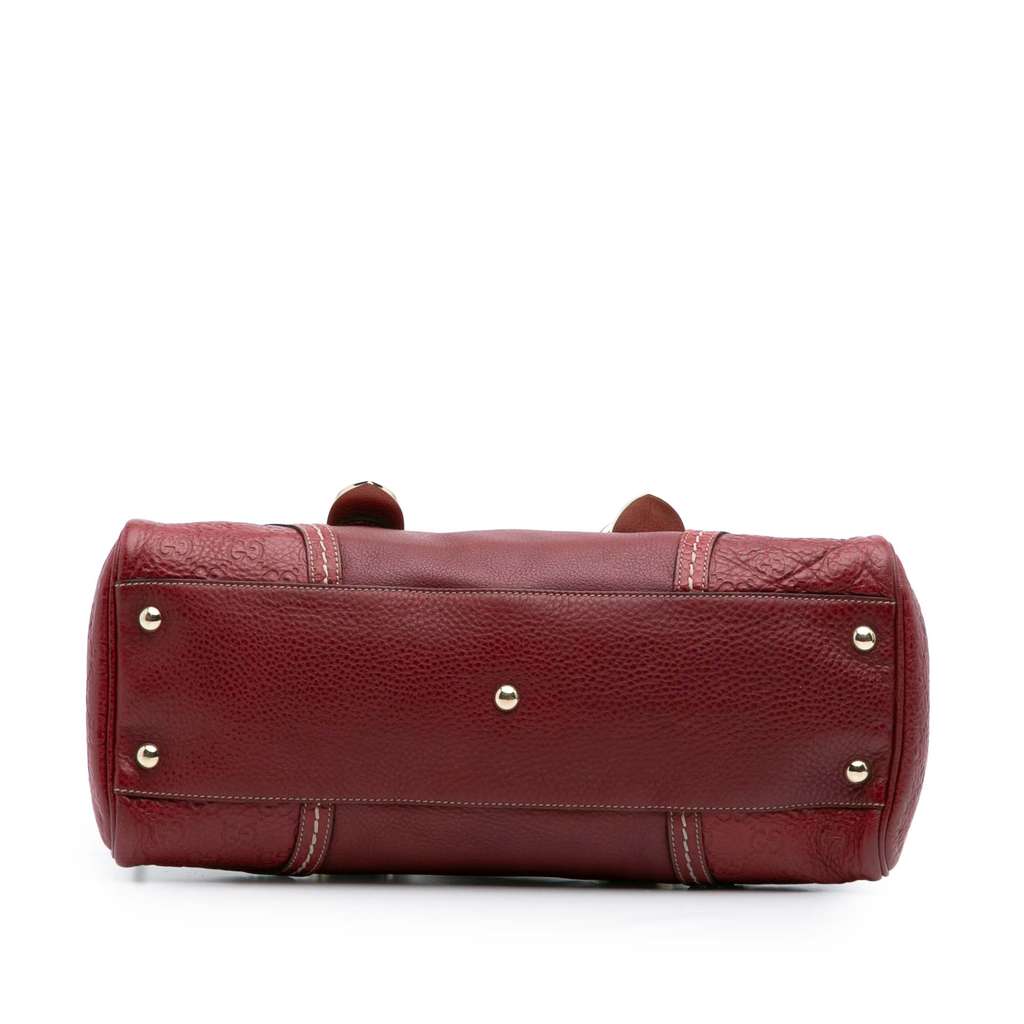 Gucci Guccissima Trimmed Leather Signoria Handbag - 3