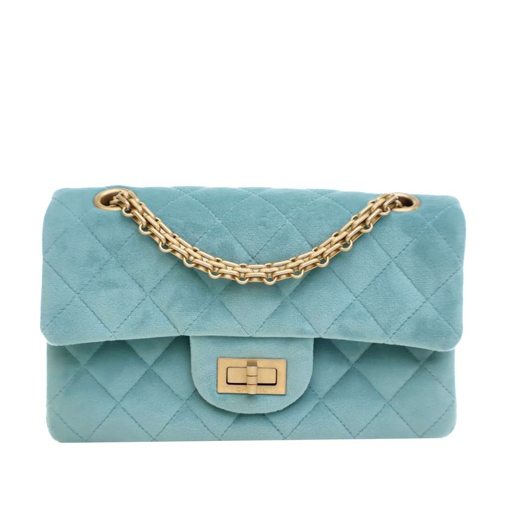 Chanel Quilted Velvet Reissue 2.55 Single Flap 224