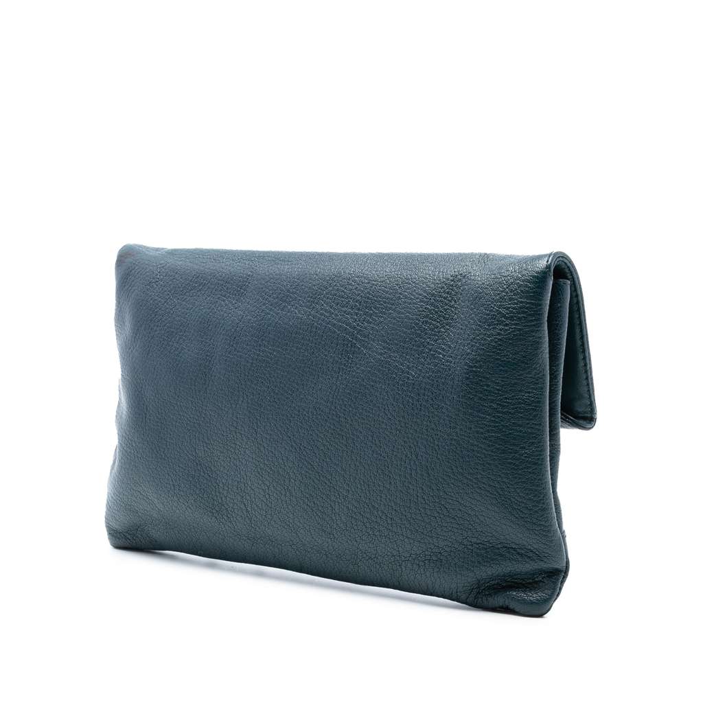 Balenciaga Chevre Motocross Classic Metallic Edge Envelope Clutch - 2