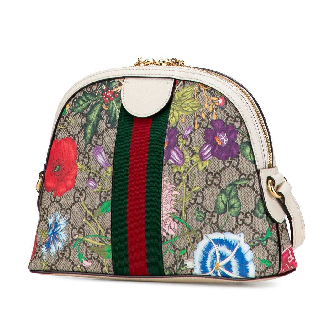 Gucci Small GG Supreme Flora Ophidia Dome Crossbody - 2